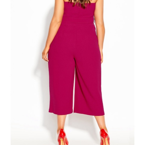 City chic dark pink jumpsuit - Picture 2 of 4
